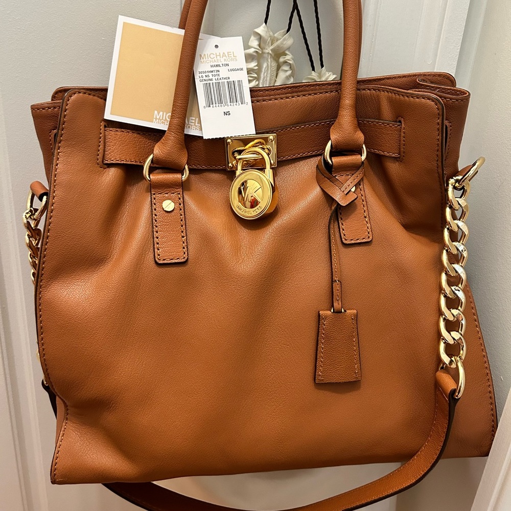 Michael Kors Hamilton large leather tote (with tag, EUC)
